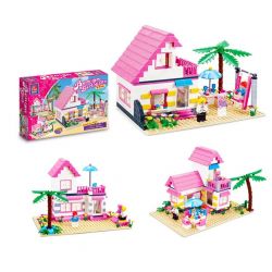 JIE STAR 33002 Xếp hình kiểu   Girls' Holiday On A Beach Chuyến Nghỉ Mát Của Các Cô Gái ở Biệt Thự Bên Bờ Biển 383 khối
