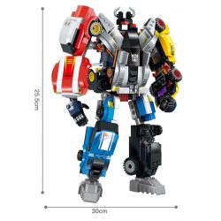 Enlighten 1409 Qman 1409 non  NGƯỜI MÁY BIẾN HÌNH ĐƯỢC KẾT HỢP TỪ 6 CHIẾN XE Ô TÔ bộ đồ chơi xếp lắp ráp ghép mô hình Transformers WARRIOR CALAMITY Robot Đại Chiến Người Máy Biến Hình 518 khối