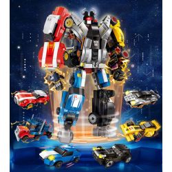 Enlighten 1409 Qman 1409 non  NGƯỜI MÁY BIẾN HÌNH ĐƯỢC KẾT HỢP TỪ 6 CHIẾN XE Ô TÔ bộ đồ chơi xếp lắp ráp ghép mô hình Transformers WARRIOR CALAMITY Robot Đại Chiến Người Máy Biến Hình 518 khối