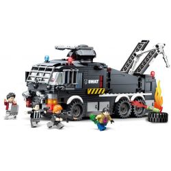 SEMBO 102408 non  ĐỘI ĐẶC NHIỆM BLACK HAWK bộ đồ chơi xếp lắp ráp ghép mô hình Swat Special Force 503 khối