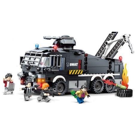 SEMBO 102408 non  ĐỘI ĐẶC NHIỆM BLACK HAWK bộ đồ chơi xếp lắp ráp ghép mô hình Swat Special Force 503 khối