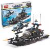 HSANHE 6511 Xếp hình kiểu  MILITARY ARMY Patrol Boat And Helicopter Thuyền Và Trực Thăng Tuần Tra 518 khối