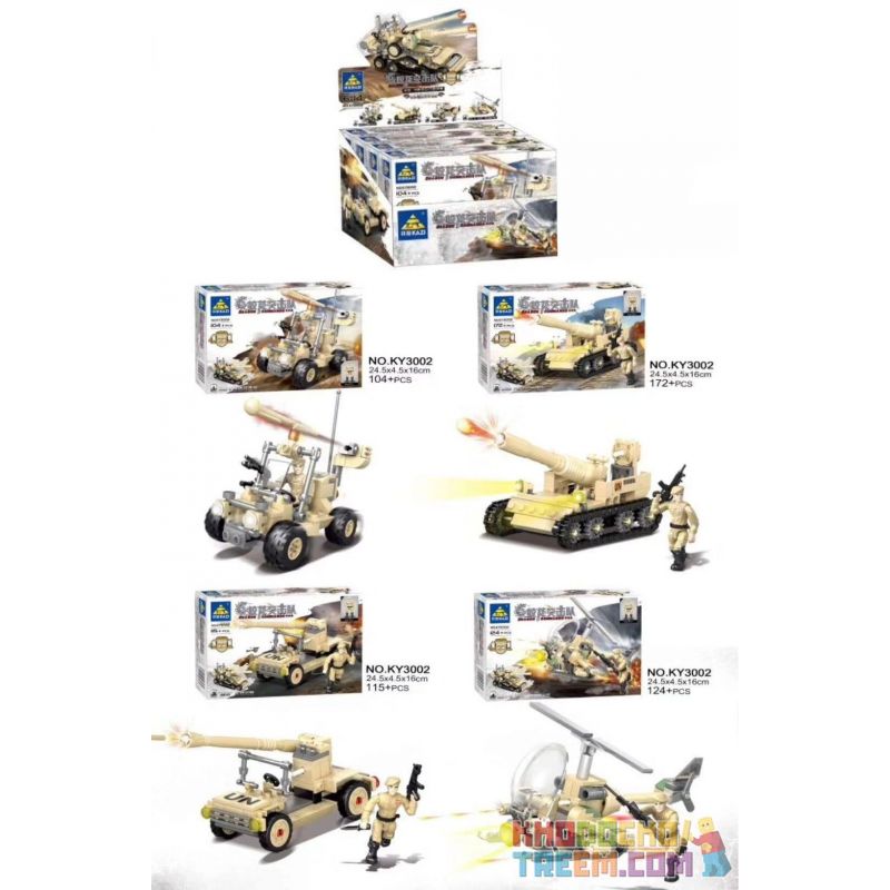 Kazi KY3002 3002 non  PHÁO PHÒNG KHÔNG MIG-15 KẾT HỢP 4 MẪU XE TĂNG NHỎ TÊN LỬA ĐỊNH VỊ MÁY BAY TRỰC THĂNG bộ đồ chơi xếp lắp ráp ghép mô hình Falcon Commandos DRAGON COMMANDO Đội Đặc Nhiệm Chim Ưng 515 khối