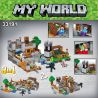 LELE 33191 non  KHU KHAI THÁC bộ đồ chơi xếp lắp ráp ghép mô hình Minecraft MY WORLD Game Xây Dựng 517 khối
