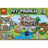 LELE 33191 non  KHU KHAI THÁC bộ đồ chơi xếp lắp ráp ghép mô hình Minecraft MY WORLD Game Xây Dựng 517 khối