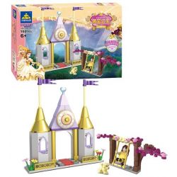 Kazi KY98711 98711 non  LÂU ĐÀI BẰNG VÀNG CỦA CÔNG CHÚA bộ đồ chơi xếp lắp ráp ghép mô hình Golden Princess Công Chúa Vàng 500 khối