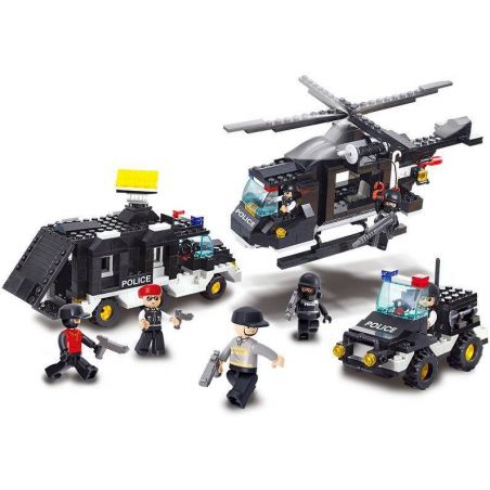 SLUBAN M38-B2100 B2100 2100 M38B2100 38-B2100 non  ĐỘI CẢNH SÁT CHỐNG BOM bộ đồ chơi xếp lắp ráp ghép mô hình Swat Special Force Đặc Nhiệm 499 khối