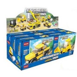 HSANHE 6600 Xếp hình kiểu  CITY Construction Vehicles Collection Bộ Sưu Tập Xe Công Trình 496 khối