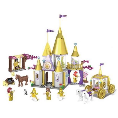 Kazi KY98711 98711 non  LÂU ĐÀI BẰNG VÀNG CỦA CÔNG CHÚA bộ đồ chơi xếp lắp ráp ghép mô hình Golden Princess Công Chúa Vàng 500 khối