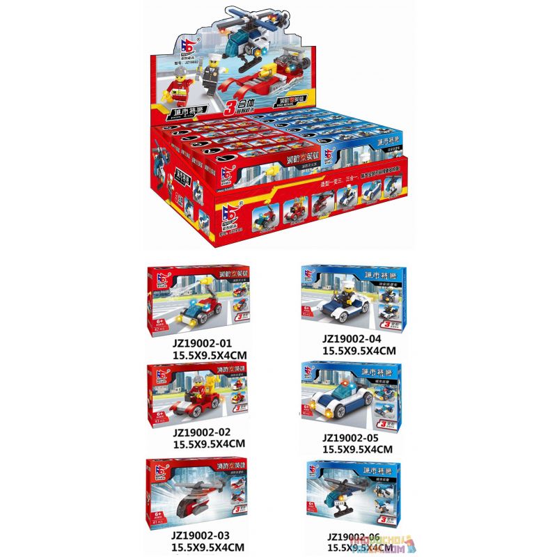 LE DI PIN 19002 Xếp hình kiểu  CITY The Collection Of Fire Hero And Police Of City Bộ Sưu Tập Lính Cứu Hỏa Và Cảnh Sát 502 khối