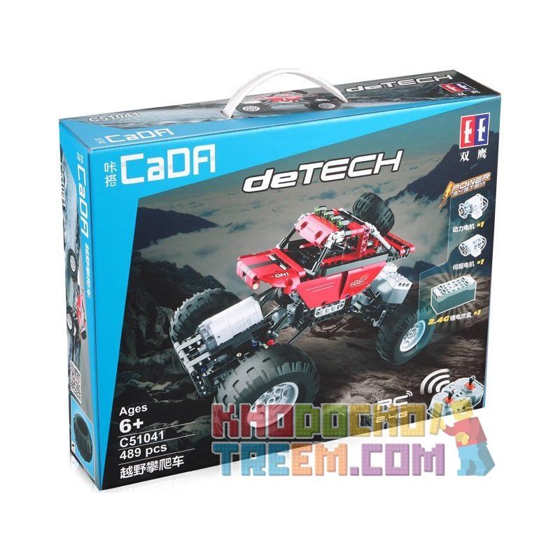 DOUBLEE CADA C51041 51041 non  XE ĐỊA HÌNH OFF-ROAD CÓ ĐIỀU KHIỂN bộ đồ chơi xếp lắp ráp ghép mô hình  OFF-ROAD CLIMBING CAR Kỹ Thuật Công Nghệ Cao Mô Hình Phương Tiện 489 khối