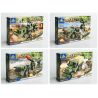 Kazi KY84052 84052 non  BỘ 4 PHƯƠNG TIỆN QUÂN SỰ XE THỰC ĐỊA TẢI PHÓNG TÊN LỬA BẮN SÚNG MÁY bộ đồ chơi xếp lắp ráp ghép mô hình Field Army Chiến Trường 486 khối
