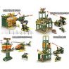 Kazi KY84062 84062 KY84063 84063 KY84064 84064 KY84065 84065 non  CHIẾN TRƯỜNG 4 TRONG 1 bộ đồ chơi xếp lắp ráp ghép mô hình Field Army 1218 khối