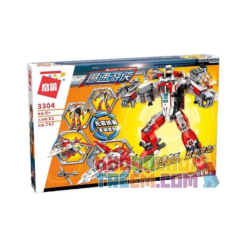 Enlighten 3304 Qman 3304 non  NGƯỜI MÁY BIẾN HÌNH PHI THUYỀN bộ đồ chơi xếp lắp ráp ghép mô hình Transformers BLAST RANGER Robot Đại Chiến Người Máy Biến Hình 747 khối