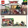 JLB 3D63 Xếp hình kiểu THE  NINJAGO MOVIE Ninja Warriors Cuộc Chiến Của Ninja Với đền Rồng Hai đầu 741 khối