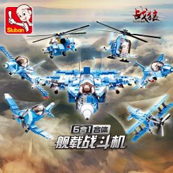 SLUBAN M38 non  MÁY BAY CHIẾN ĐẤU ( 6 TRONG 1) bộ đồ chơi xếp lắp ráp ghép mô hình Military Army Quân Sự Bộ Đội 728 khối