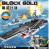 SEMBO 12261 non  TÀU SÂN BAY bộ đồ chơi xếp lắp ráp ghép mô hình Black Gold Cuộc Chiến Vàng Đen 716 khối