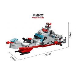 PanlosBrick 633004 T633004 Panlos Brick 633004 T633004 non  TÀU CHIẾN 8 TRONG 1 bộ đồ chơi xếp lắp ráp ghép mô hình Military Army MISSILE DESTROYER Quân Sự Bộ Đội 788 khối