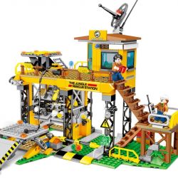 SEMBO 603032 non  TRẠM CỨU HỘ TRONG RỪNG bộ đồ chơi xếp lắp ráp ghép mô hình Rescue Team Đội Cứu Hộ 725 khối