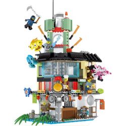 LELE 31099 non  THÀNH PHỐ NINJA bộ đồ chơi xếp lắp ráp ghép mô hình The  Ninjago Movie THE LELE NINJA MOVIE Ninja Lốc Xoáy 716 khối