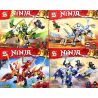 SHENG YUAN SY 1072A 1072B 1072C 1072D non  4 CON RỒNG bộ đồ chơi xếp lắp ráp ghép mô hình The  Ninjago Movie NINJA THUNDER SWORDSMAN Ninja Lốc Xoáy 715 khối