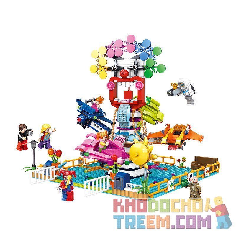 PanlosBrick 692010 Panlos Brick 692010 non  MÁY BAY XOAY VÒNG bộ đồ chơi xếp lắp ráp ghép mô hình Paradise Thiên Đường 713 khối