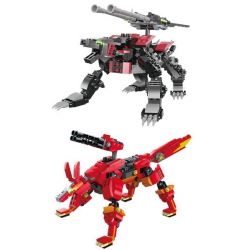 Kazi KY98114-1 98114-1 KY98114-2 98114-2 KY98114 98114 non  SÓI SÉT VÀ CÁO LỬA bộ đồ chơi xếp lắp ráp ghép mô hình Transformers Robot Đại Chiến Người Máy Biến Hình 711 khối