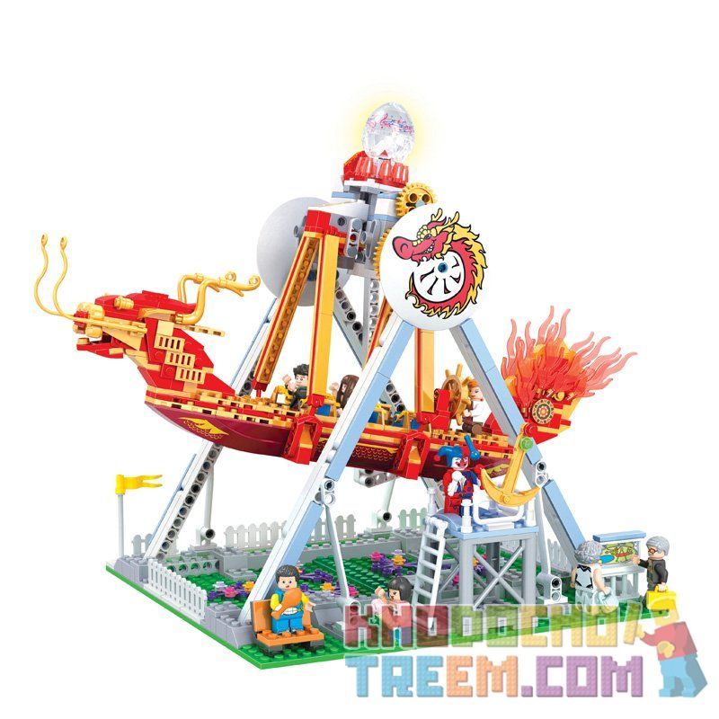 Winner 7033 non  TRÒ CHƠI THUYỀN LẮC bộ đồ chơi xếp lắp ráp ghép mô hình City Modern Paradise Thành Phố Thiên Đường Hiện Đại 710 khối