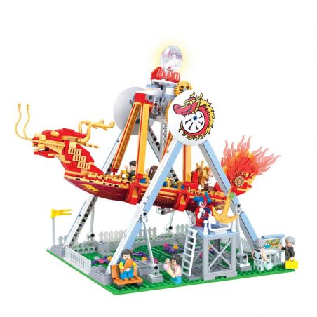 Winner 7033 non  TRÒ CHƠI THUYỀN LẮC bộ đồ chơi xếp lắp ráp ghép mô hình City Modern Paradise Thành Phố Thiên Đường Hiện Đại 710 khối