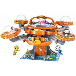 Enlighten 3708 Qman 3708 non  ĐỘI CỨU HỘ BIỂN bộ đồ chơi xếp lắp ráp ghép mô hình Octonauts Thám Hiểm Đại Dương 698 khối
