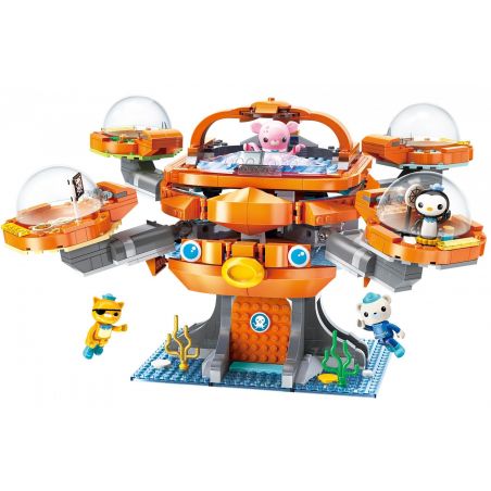 Enlighten 3708 Qman 3708 non  ĐỘI CỨU HỘ BIỂN bộ đồ chơi xếp lắp ráp ghép mô hình Octonauts Thám Hiểm Đại Dương 698 khối