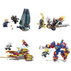 SHENG YUAN SY 1045A 1045B 1045C 1045D non  PHI THUYỀN NGƯỜI MÁY NHỆN SẮT ĐỘI TRƯỞNG MỸ CƠN LỐC HỦY DIỆT bộ đồ chơi xếp lắp ráp ghép mô hình Super Heroes HEROES ASSEMBLE Siêu Nhân Anh Hùng 695 khối