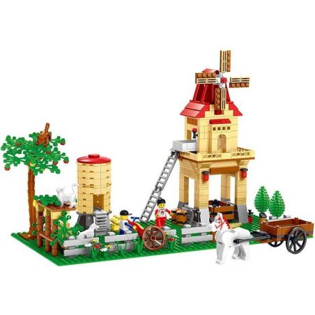 WANGE 34203N Xếp hình kiểu  CITY Happy Farmland Nông Trại Cối Xay Gió 569 khối