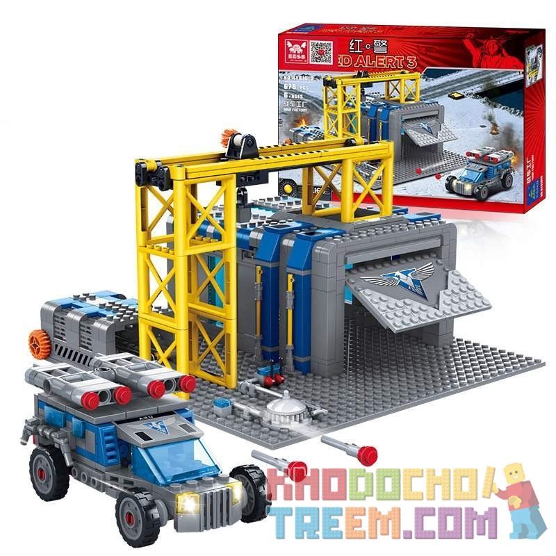 Kazi KY81010 81010 non  Ô TÔ GẮN TÊN LỬA bộ đồ chơi xếp lắp ráp ghép mô hình Red Alert 3 RED ALERT 3 WAR FACTORY Báo Động Đỏ 3 679 khối