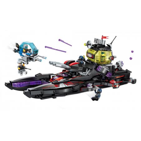 Enlighten 2719 Qman 2719 non  TÀU CHIẾN CỦA QUÂN KHỦNG BỐ bộ đồ chơi xếp lắp ráp ghép mô hình The High-Tech Era Kỷ Nguyên Công Nghệ Cao 675 khối