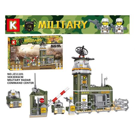 LE DI PIN 11101 Xếp hình kiểu  MILITARY ARMY Military Radar And Command Center Radar Quân Sự Và Trung Tâm Chỉ Huy 455 khối