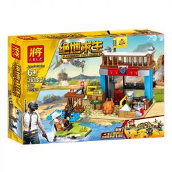 LELE 36044 non  4 KHUNG CẢNH bộ đồ chơi xếp lắp ráp ghép mô hình Pubg Battlegrounds Bắn Súng 670 khối