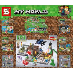 SHENG YUAN SY SY1069 1069 1069A 1069B 1069C 1069D non  CẦU GỖ DI ĐỘNG ĐIỂM TRUNG CHUYỂN THIẾT BỊ NGƯỜI TRÔNG COI THUỘC ĐỊA TRẠM VẬN CUỐI CÙNG bộ đồ chơi xếp lắp ráp ghép mô hình Minecraft MY WORLD Game Xây Dựng 670 khối