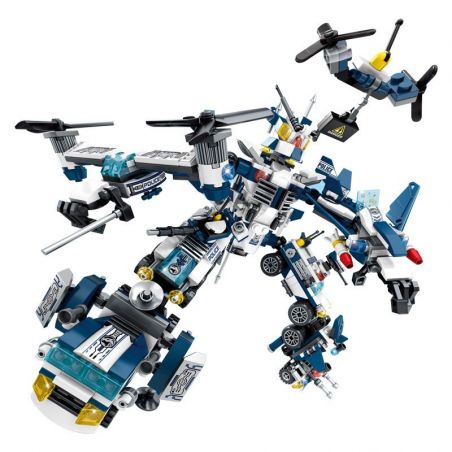 SEMBO SD9188 9188 SD9189 9189 SD9190 9190 SD9191 9191 SD9192 9192 SD9193 9193 SD9194 9194 SD9195 9195 non  8 THIẾT BỊ KẾT HỢP THÀNH ROBOT KHỔNG LỒ bộ đồ chơi xếp lắp ráp ghép mô hình Future Police Cảnh Sát Tương Lai 663 khối