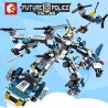 SEMBO SD9188 9188 SD9189 9189 SD9190 9190 SD9191 9191 SD9192 9192 SD9193 9193 SD9194 9194 SD9195 9195 non  8 THIẾT BỊ KẾT HỢP THÀNH ROBOT KHỔNG LỒ bộ đồ chơi xếp lắp ráp ghép mô hình Future Police Cảnh Sát Tương Lai 663 khối