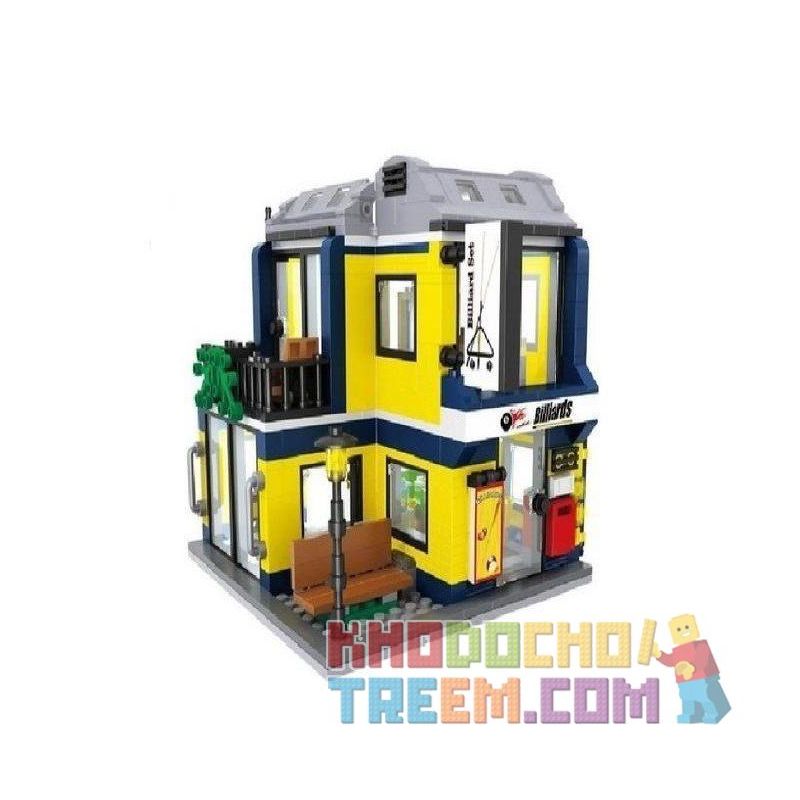 HSANHE 6705 Xếp hình kiểu  MODULAR BUILDINGS Snooker Room Nhà Chơi Bi-a 472 khối