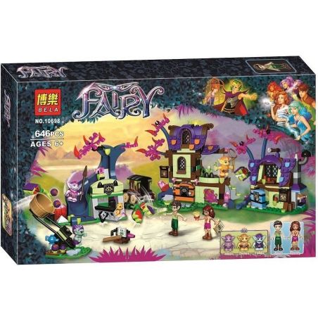 NOT  MAGIC RESCUE FROM THE GOBLIN VILLAGE 41185 Bela 10698 Lari 10698 xếp lắp ráp ghép mô hình GIẢI CỨU PHÉP THUẬT Ở LÀNG NGƯỜI LÙN YÊU TINH Elves Thế Giới Phép Thuật 637 khối