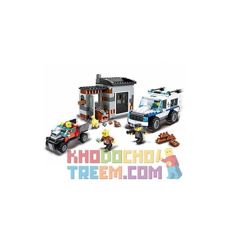 WANGE DR.LUCK 52011 non  CẢNH SÁT VÀ CHÓ NGHIỆP VỤ TRUY BẮT TỘI PHẠM bộ đồ chơi xếp lắp ráp ghép mô hình City POLICE Thành Phố 380 khối