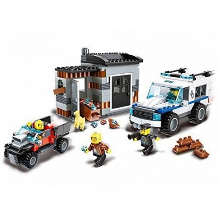 WANGE DR.LUCK 52011 non  CẢNH SÁT VÀ CHÓ NGHIỆP VỤ TRUY BẮT TỘI PHẠM bộ đồ chơi xếp lắp ráp ghép mô hình City POLICE Thành Phố 380 khối