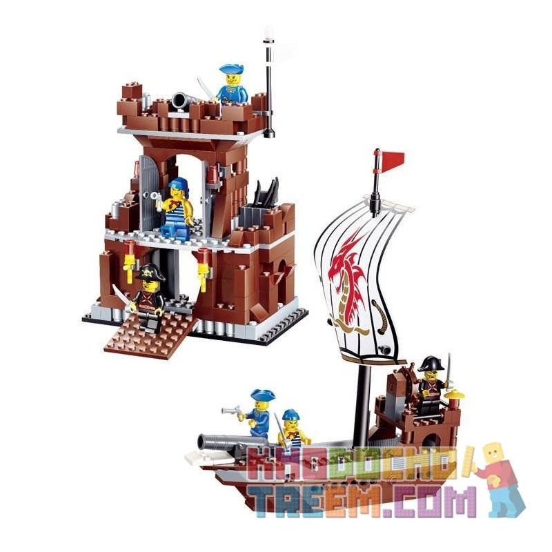JIE STAR 30007 Xếp hình kiểu  PIRATES OF THE CARIBBEAN Headquarters Base Trụ Sở Chính Của Quân Hải Tặc 431 khối