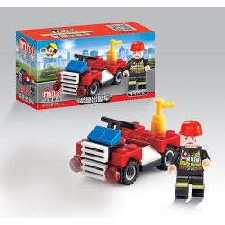 QIZHILE 2002 Xếp hình kiểu  CITY Fire Rescue Equipment 8 In 1 Phương Tiện Cứu Hỏa 8 Trong 1 370 khối