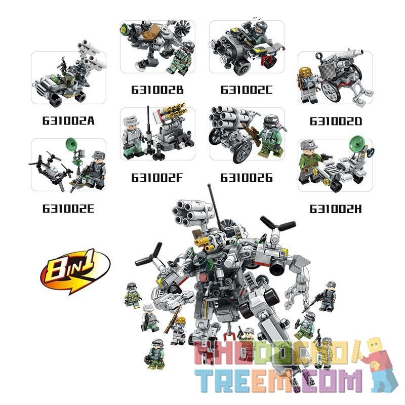 PanlosBrick 631002F 631002G 631002H 631002A 631002B 631002C 631002D 631002E Panlos Brick 631002F 631002G 631002H 631002A 631002B 631002C 631002D 631002E non  8 THIẾT BỊ KẾT HỢP THÀNH ROBOT KHỔNG LỒ bộ đồ chơi xếp lắp ráp ghép mô hình Justice Action Thi Hành Công Lý 620 khối