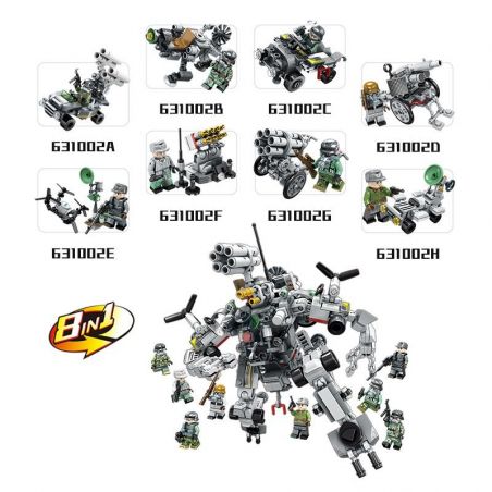 PanlosBrick 631002F 631002G 631002H 631002A 631002B 631002C 631002D 631002E Panlos Brick 631002F 631002G 631002H 631002A 631002B 631002C 631002D 631002E non  8 THIẾT BỊ KẾT HỢP THÀNH ROBOT KHỔNG LỒ bộ đồ chơi xếp lắp ráp ghép mô hình Justice Action Thi Hành Công Lý 620 khối