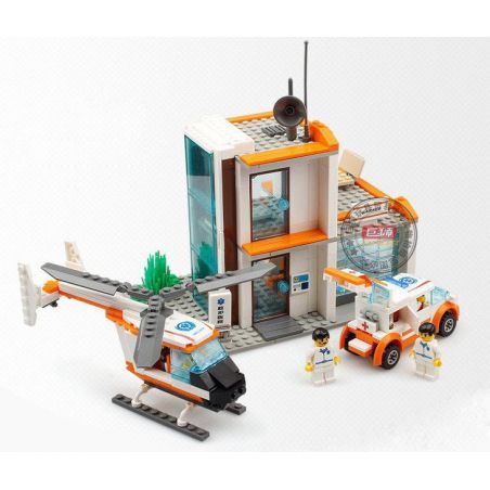 Kazi KY85007 85007 non  TRUNG TÂM CỨU HỘ bộ đồ chơi xếp lắp ráp ghép mô hình City CITY RESCUE RESCUE CENTER Thành Phố 450 khối