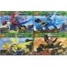 LELE 33159 non  BỘ XẾP HÌNH 4 CON RỒNG TRONG THẾ GIỚI MINECRAFT bộ đồ chơi xếp lắp ráp ghép mô hình MY WORLD Game Xây Dựng 444 khối